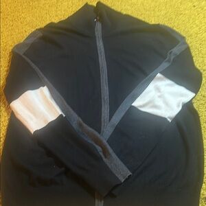 Black and Gray Zip-Up Jacket